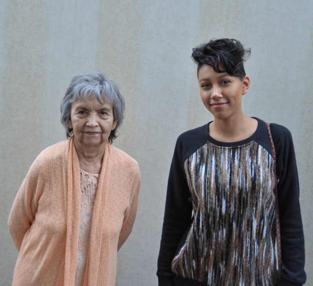 Image of Mentor-Apprentice language program Barbara and Cheyenne in a story about using language in the home to celebrate the International Decade of Indigenous Languages